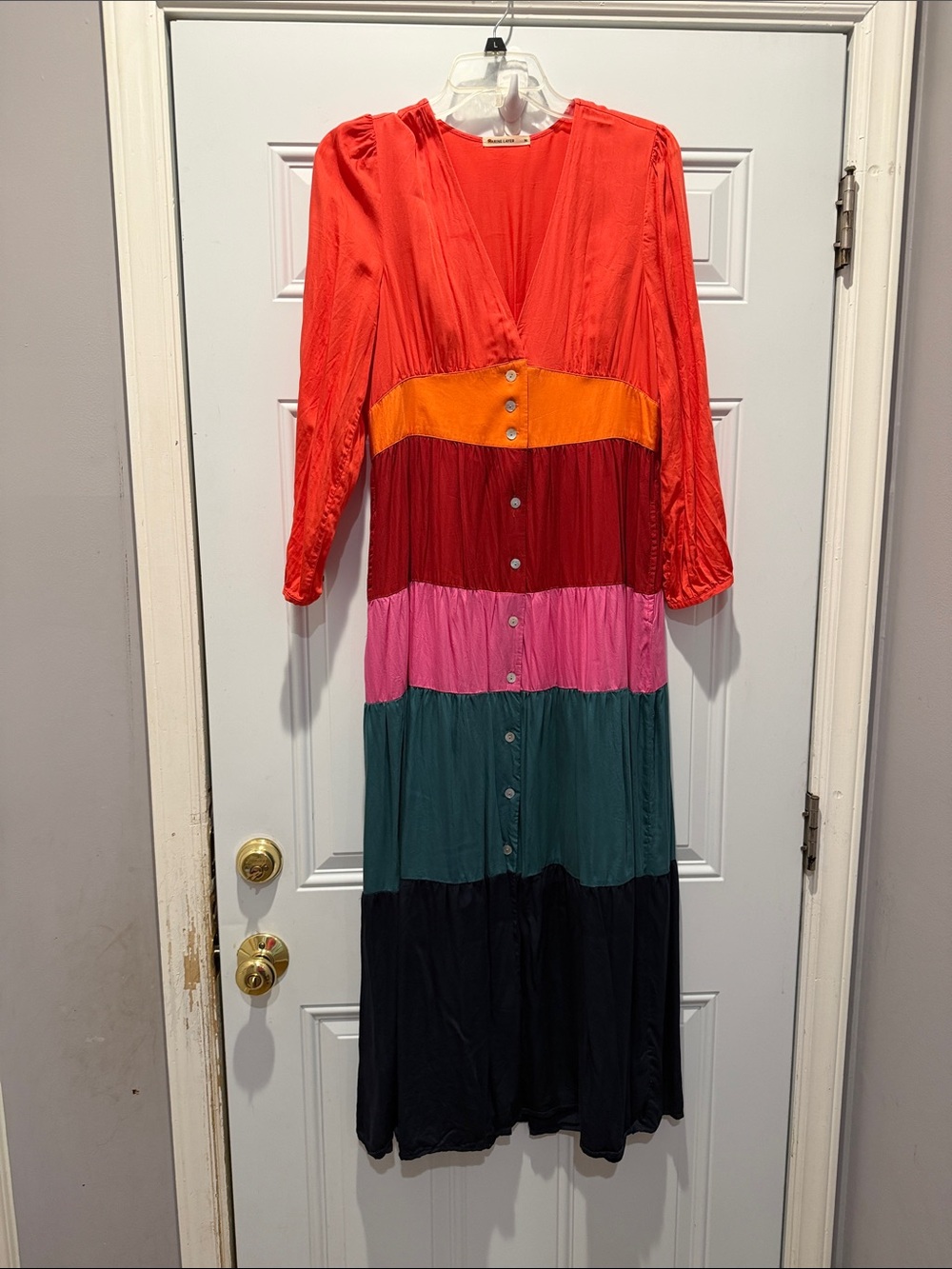 Marine Layer striped dress with 3/4 sleeves